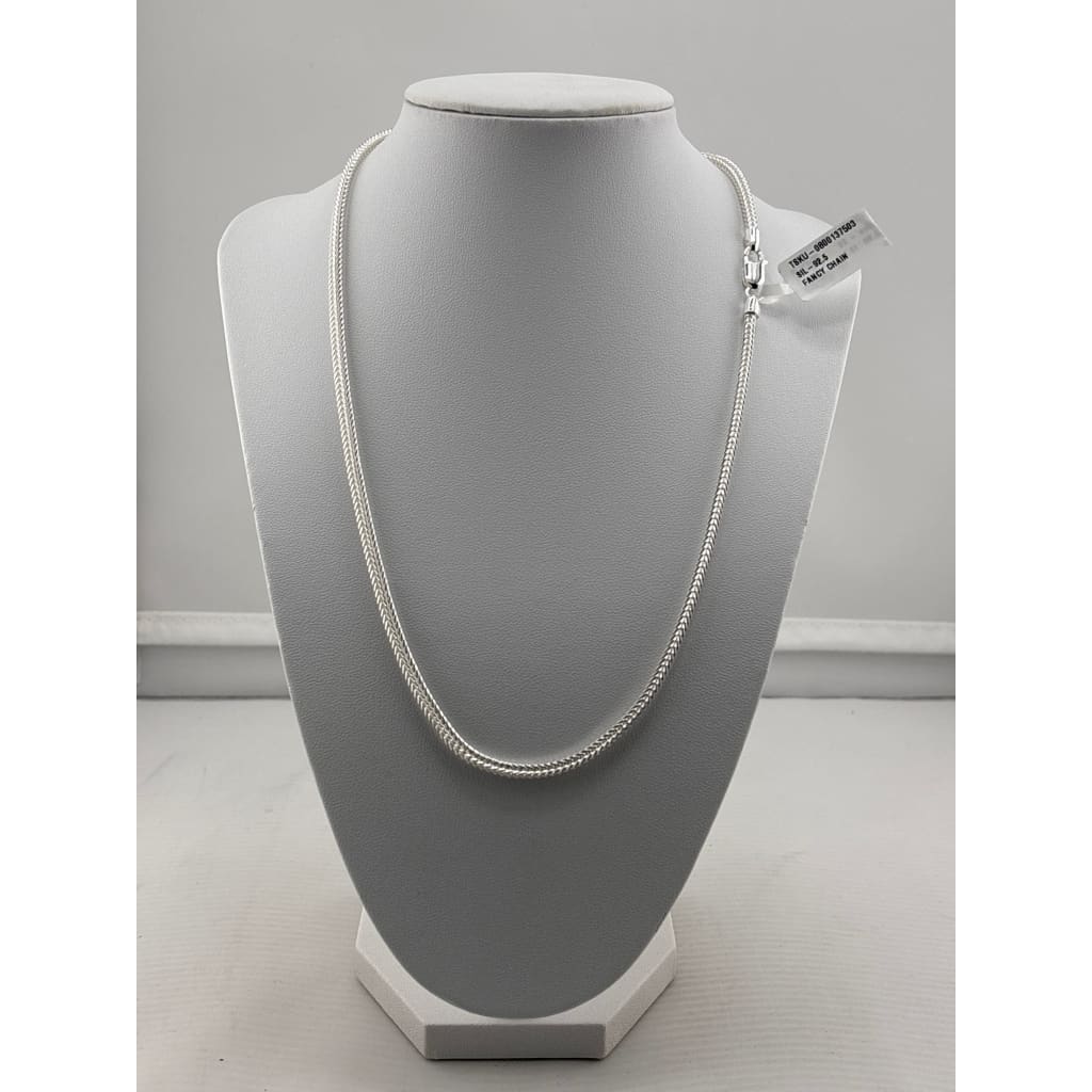 925 Sterling Silver Diamond-Cut Snake Chain Necklace –