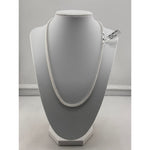 925 Sterling Silver Diamond-Cut Snake Chain Necklace –