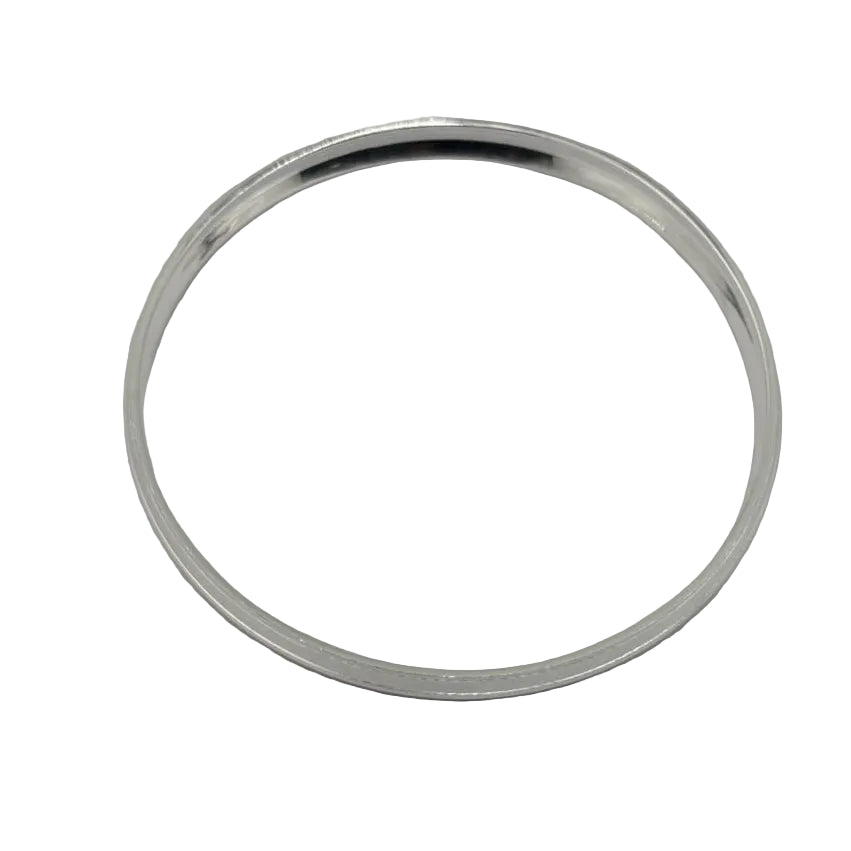 925 Sterling Silver Domed Grooved Bangle/Kada – view 2