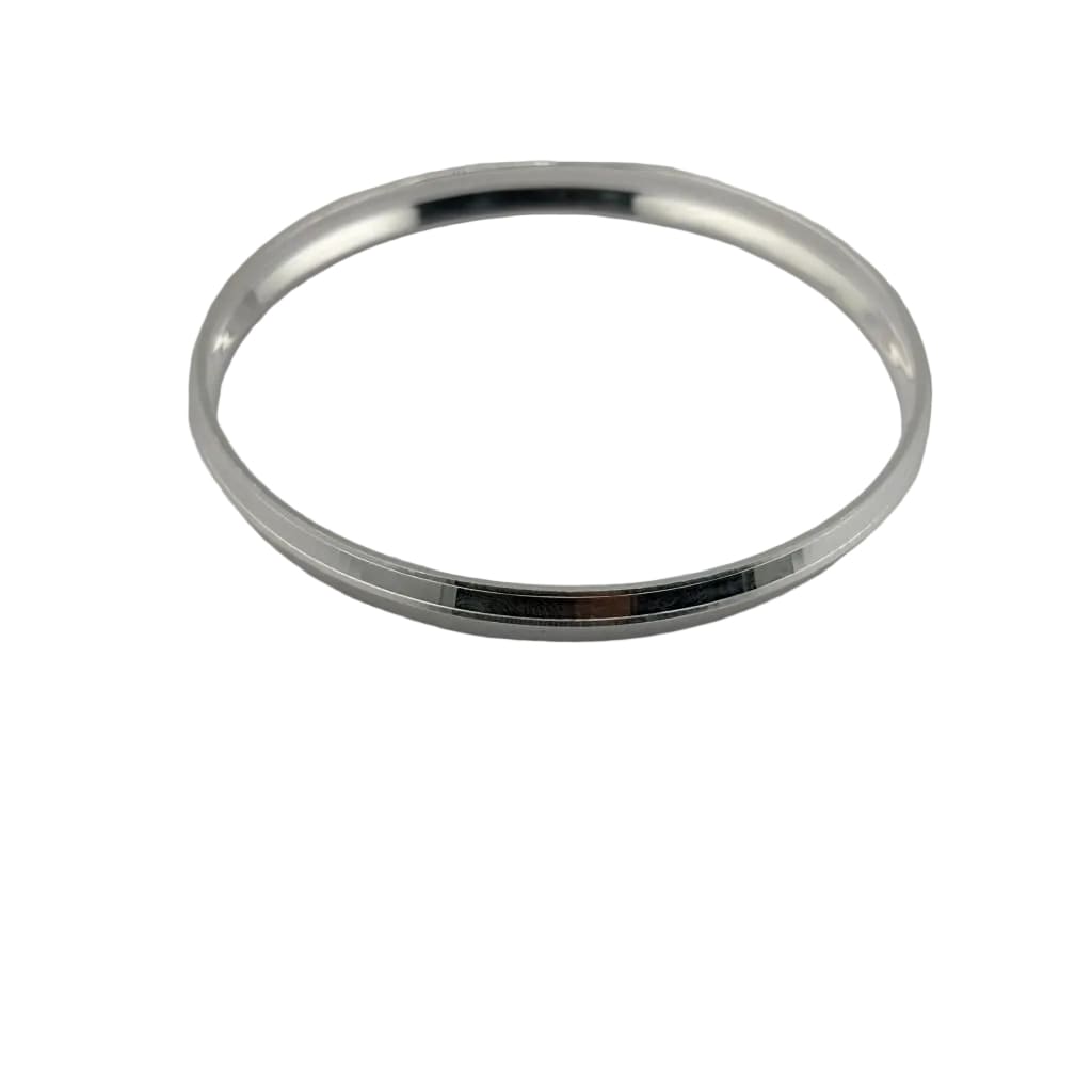 925 Sterling Silver Domed Grooved Bangle/Kada