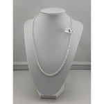 925 Sterling Silver Double Link Chain Necklace – Round