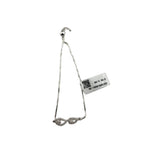 925 Sterling Silver Double Teardrop CZ Adjustable Bracelet