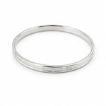 925 Sterling Silver Etched Line Bangle/Kada – view 3