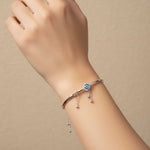 925 Sterling Silver Evil Eye Charm Women’s Bracelet