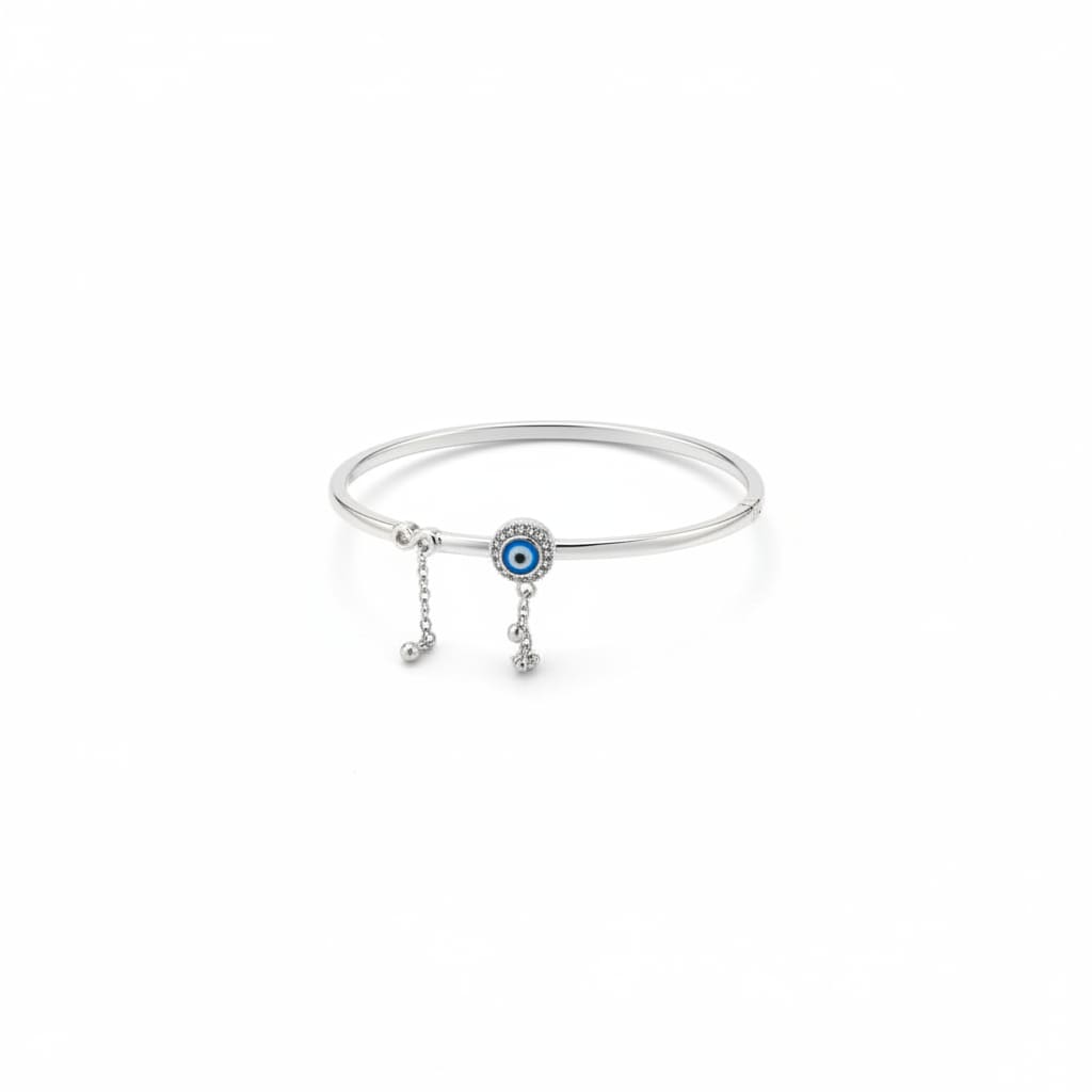 925 Sterling Silver Evil Eye Charm Women’s Bracelet