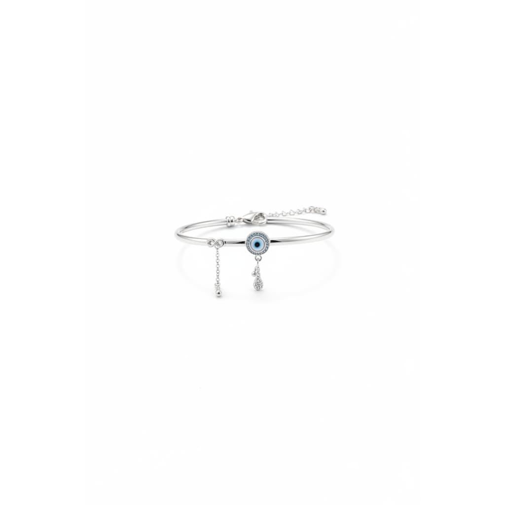 925 Sterling Silver Evil Eye Charm Women’s Bracelet