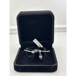 925 Sterling Silver Evil Eye Square Charm Women’s Bracelet