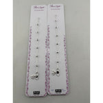 Matching sterling silver anklet pair with heart clasps