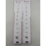Original product view of 925 sterling silver faceted bead kids anklet pair