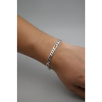 925 Sterling Silver Figaro Chain Bracelet – Italian Link
