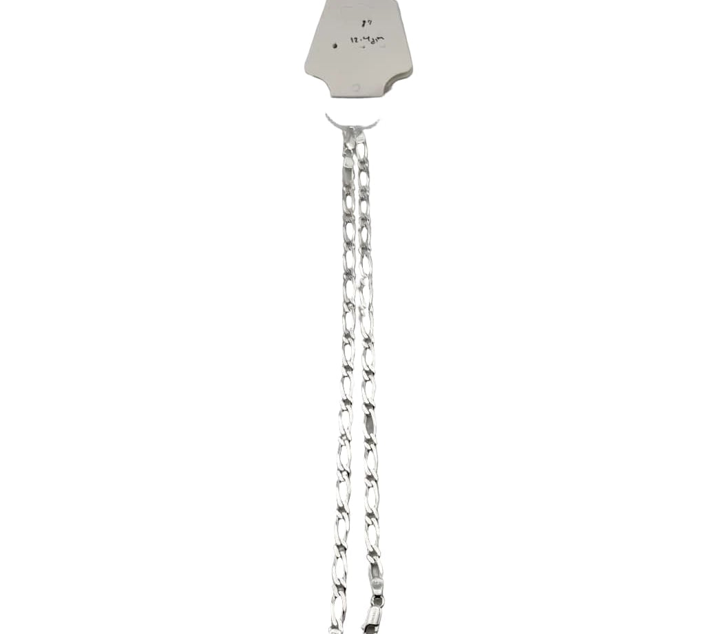 925 Sterling Silver Figaro Chain Bracelet – Slim Classic
