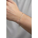 925 Sterling Silver Figaro Chain Bracelet – Slim Link | 8 Inches