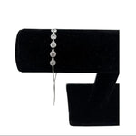 925 Sterling Silver Five Stone CZ Adjustable Bracelet | 5g
