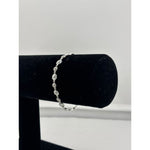 925 Sterling Silver Floral CZ Link Bracelet | 5g