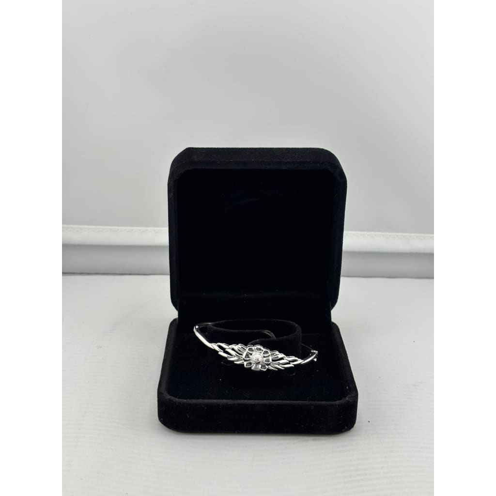 925 Sterling Silver Floral Leaf Women’s Bracelet | 6g