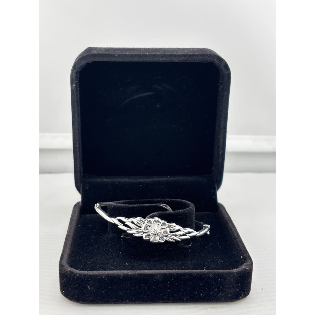 925 Sterling Silver Floral Leaf Women’s Bracelet | 6g