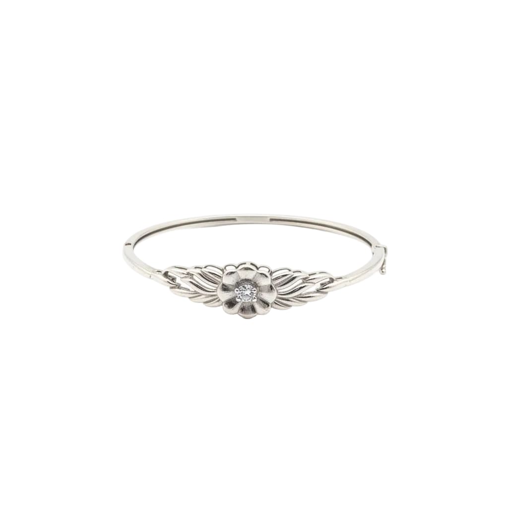 925 Sterling Silver Floral Leaf Women’s Bracelet | 6g