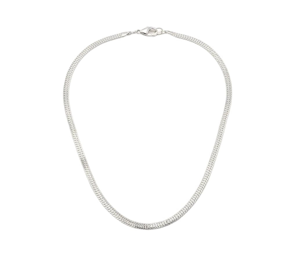 925 Sterling Silver Franco Chain Necklace – Woven Link