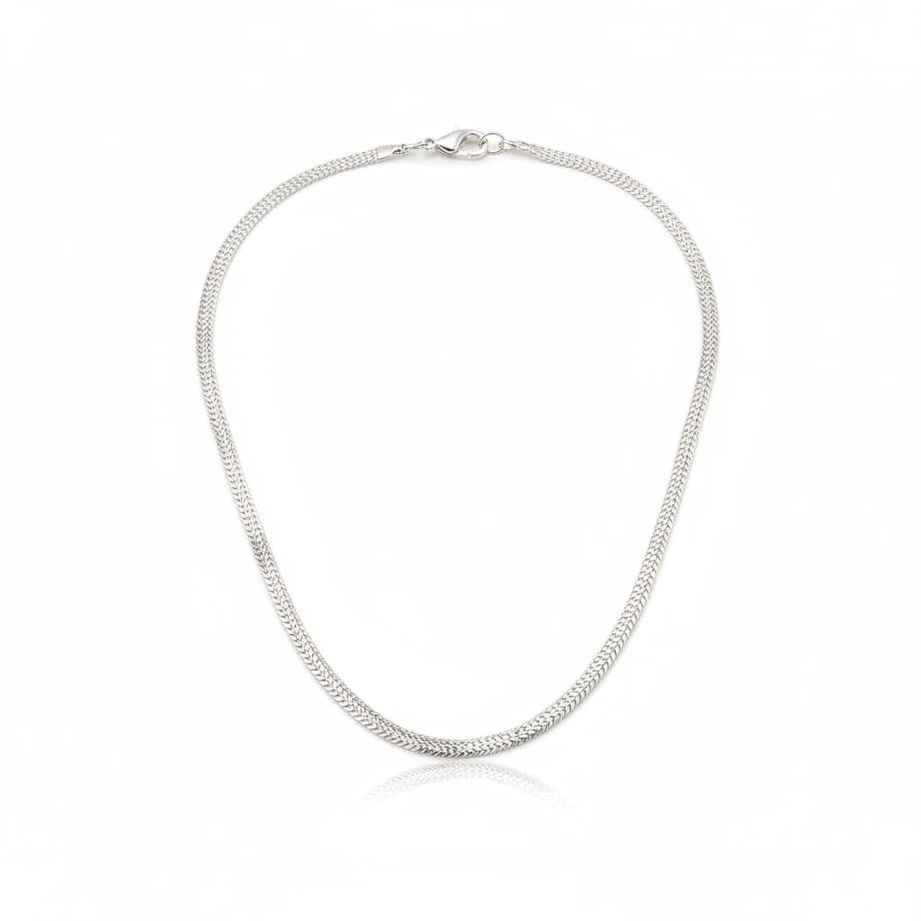 925 Sterling Silver Franco Chain Necklace – Woven Link