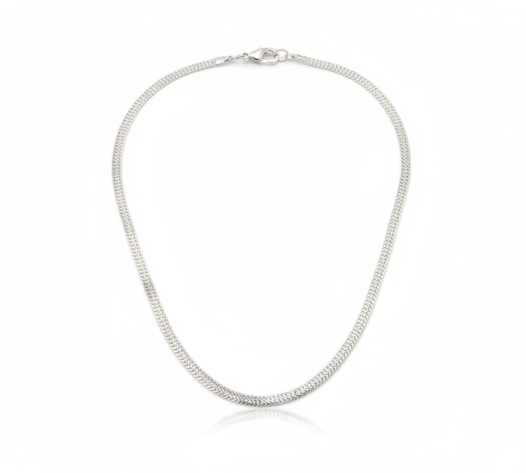 925 Sterling Silver Franco Chain Necklace – Woven Link