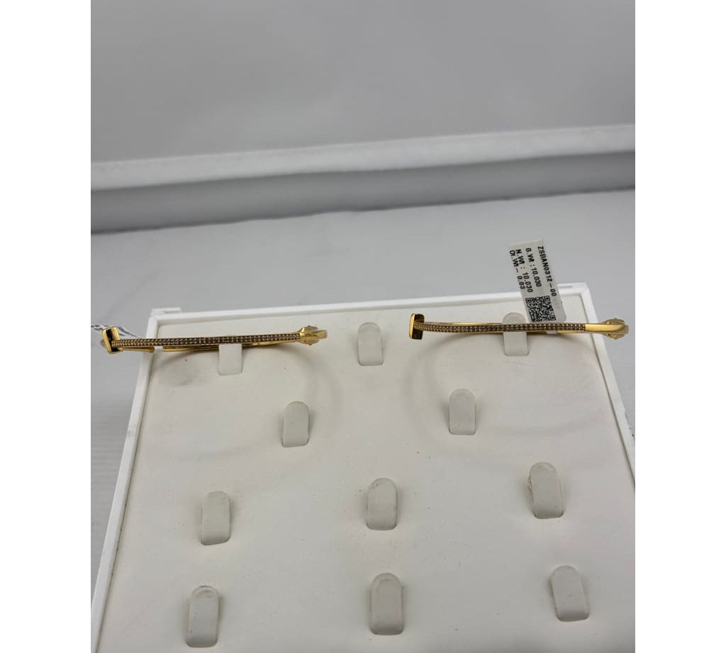 925 Sterling Silver Gold Plated Minimalist Bar Stud