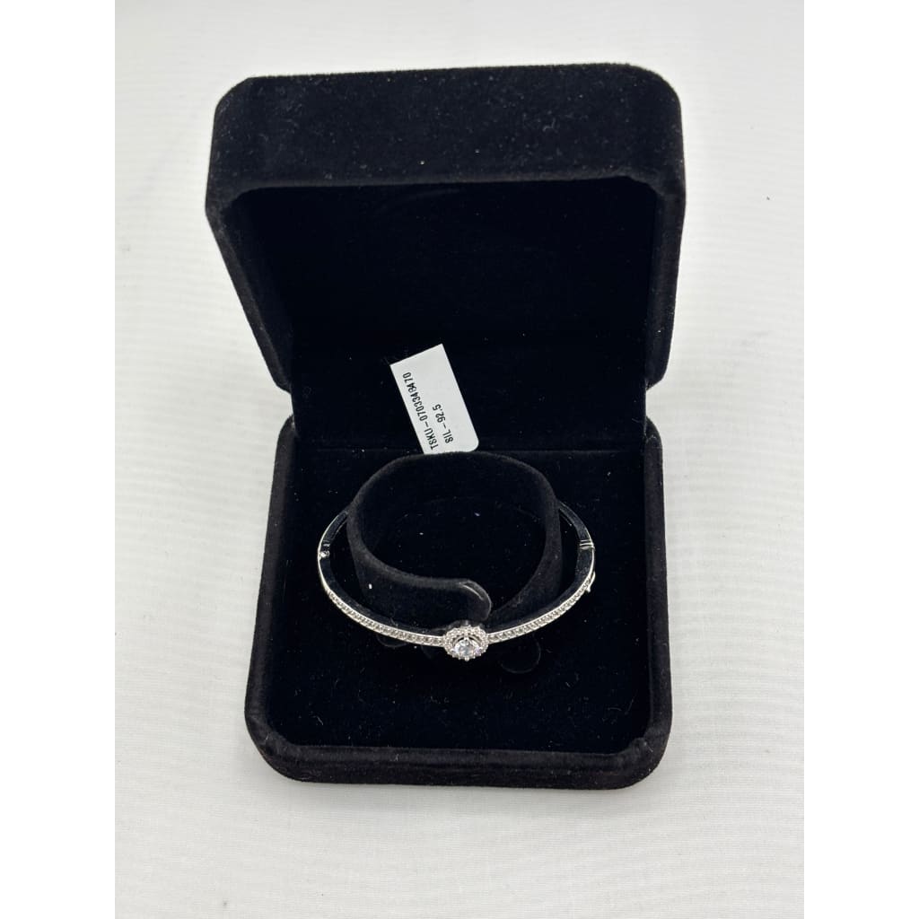925 Sterling Silver Halo CZ Women’s Bracelet | 8g