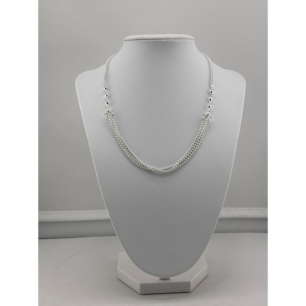 925 Sterling Silver Heart Pendant Chain Necklace - Necklace