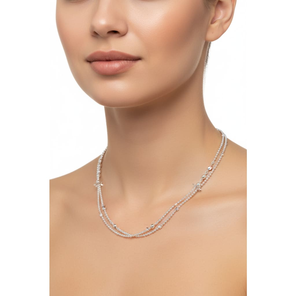 925 Sterling Silver Heart Pendant Chain Necklace - Necklace