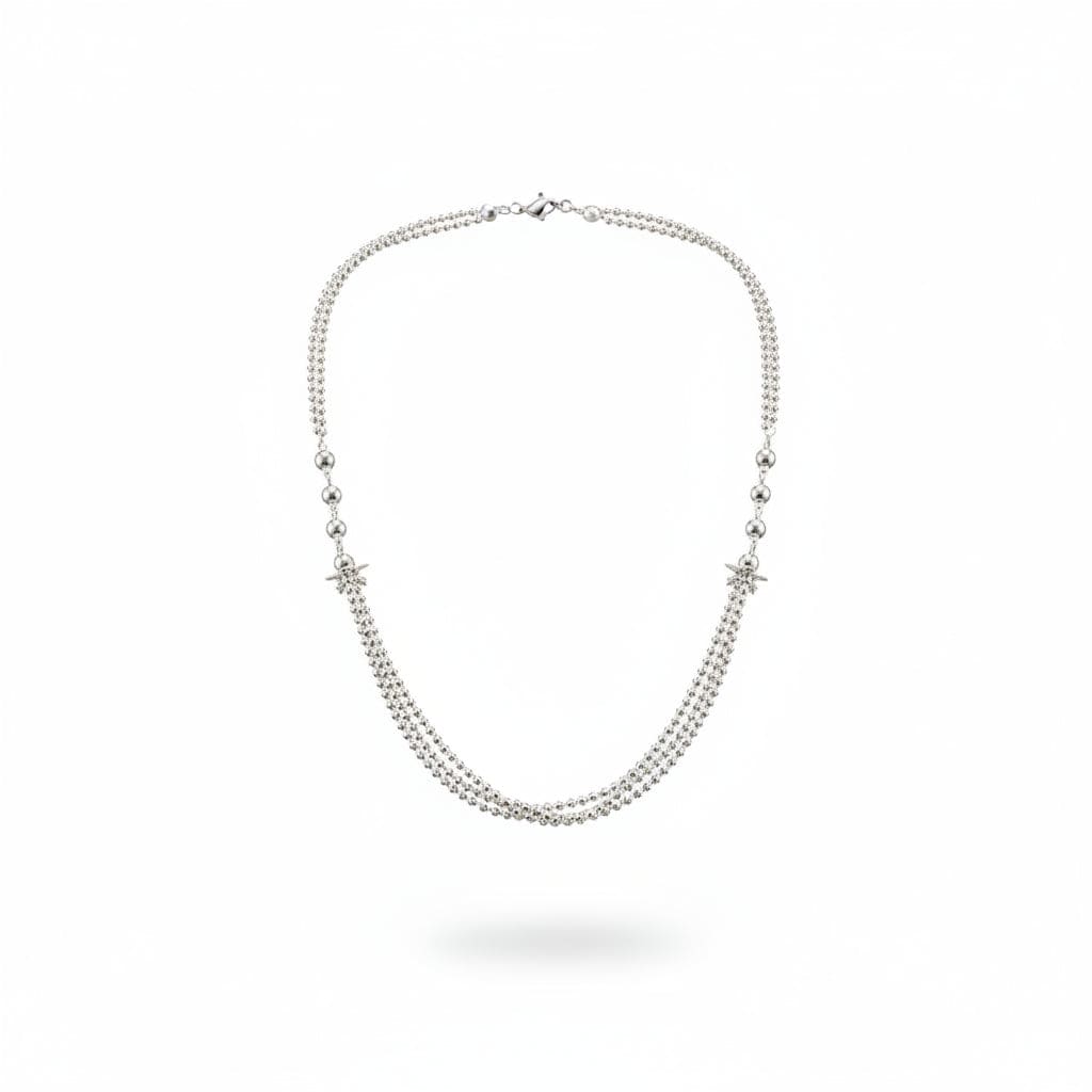 925 Sterling Silver Heart Pendant Chain Necklace - Necklace