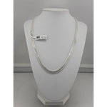 925 Sterling Silver Herringbone Chain Necklace – Textured