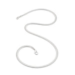 925 Sterling Silver Herringbone Chain Necklace – Textured