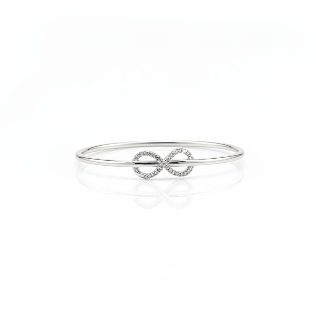 925 Sterling Silver Infinity CZ Women’s Bracelet | 6g