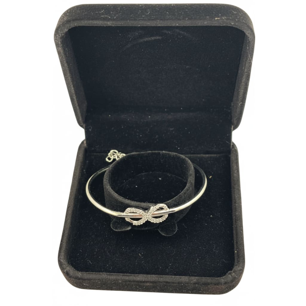925 Sterling Silver Infinity CZ Women’s Bracelet | 6g