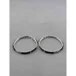 925 sterling silver kids bangle pair alternate view with black beads and silver accents