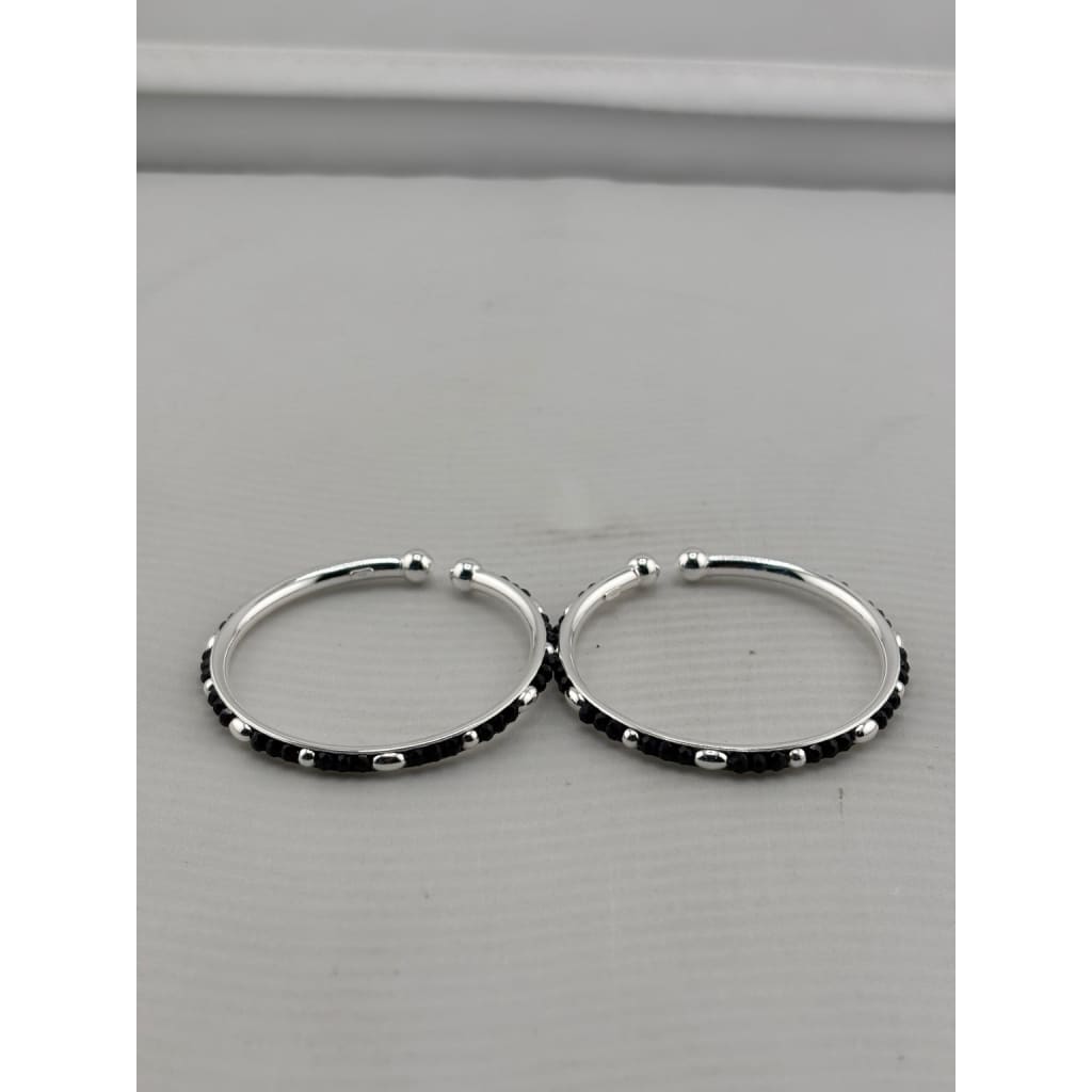 925 sterling silver kids bangle pair alternate front view