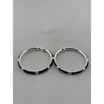 925 sterling silver kids bangle pair black stone design alternate view