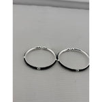 925 sterling silver kids black bead bangle pair alternate view