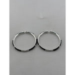 925 Sterling Silver Kids’ Black Bead Open Bangle Pair