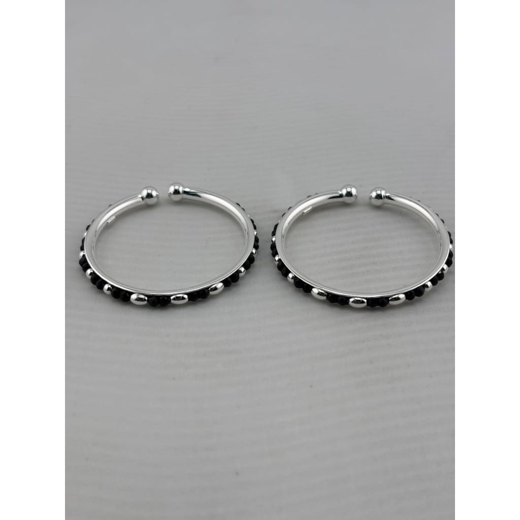 Original product photo of kids black stone bangle pair