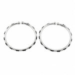 925 sterling silver kids black-stone bangle pair on white background