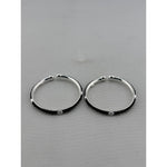 925 sterling silver kids black-stone bangle pair front view