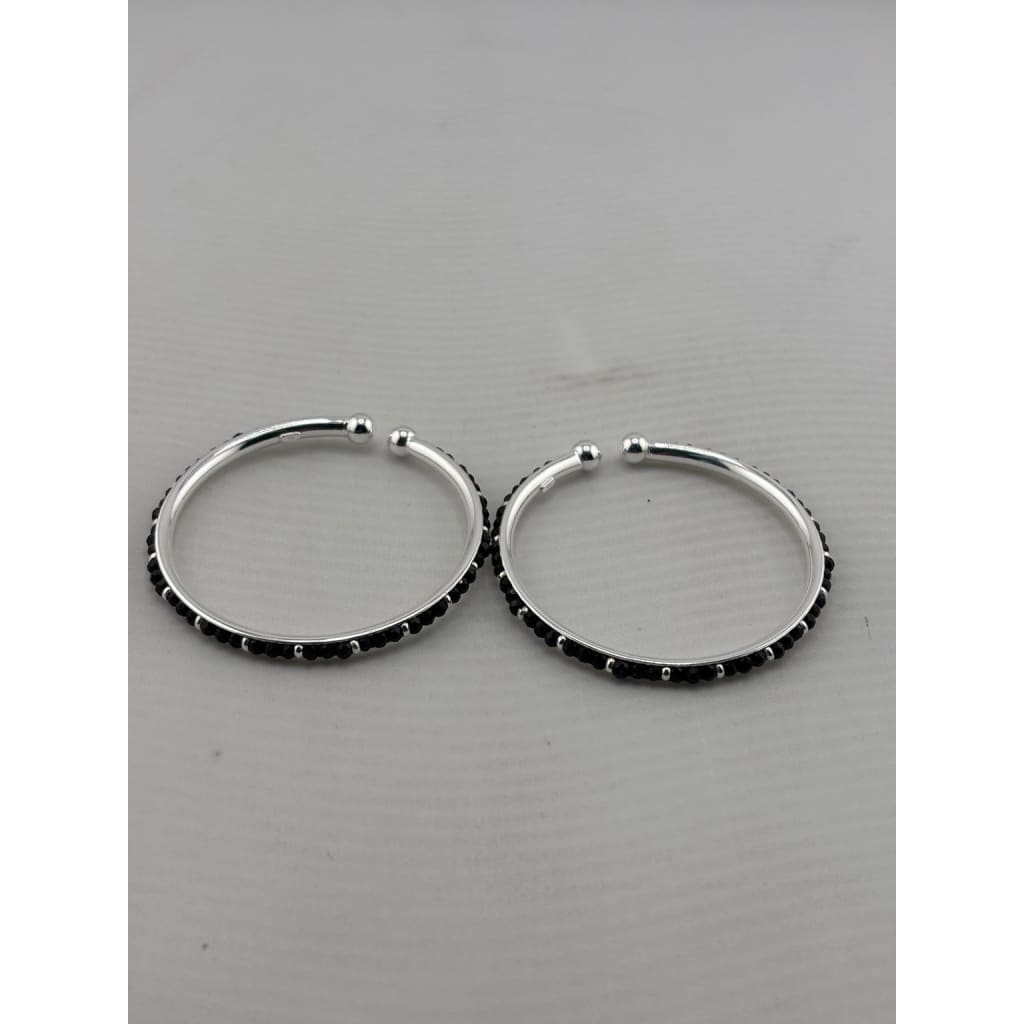 Silver baby bangle pair product view