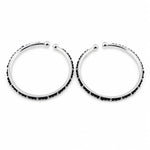 925 sterling silver kids' black stone open bangle pair