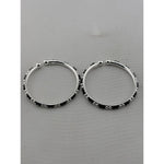 925 sterling silver kids black-stone bangle pair front view
