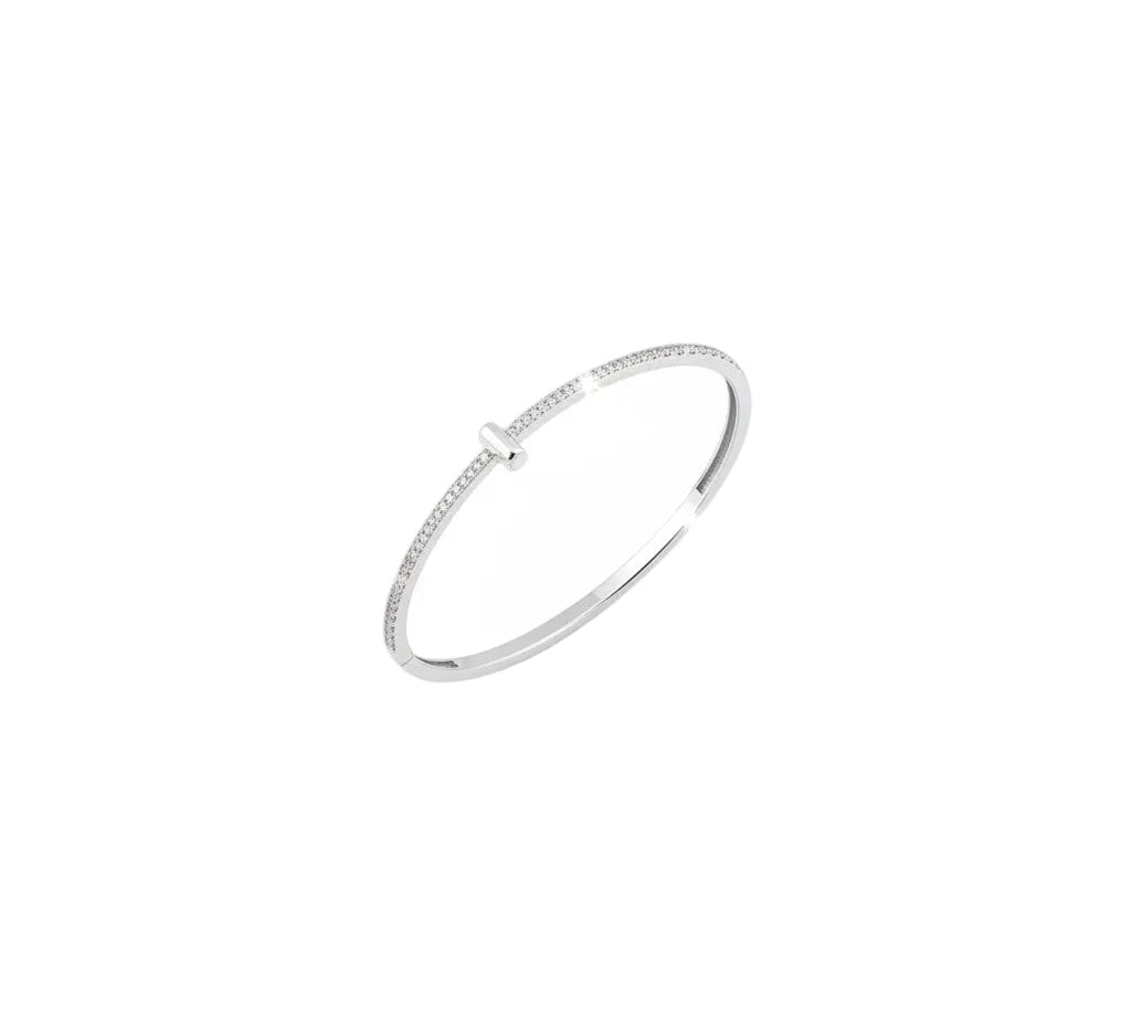 925 Sterling Silver Minimal CZ Women’s Bracelet | 10g