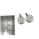 925 Silver Om Chandra Mantra Coin Pendant (Set of 2) 2gm – view 3