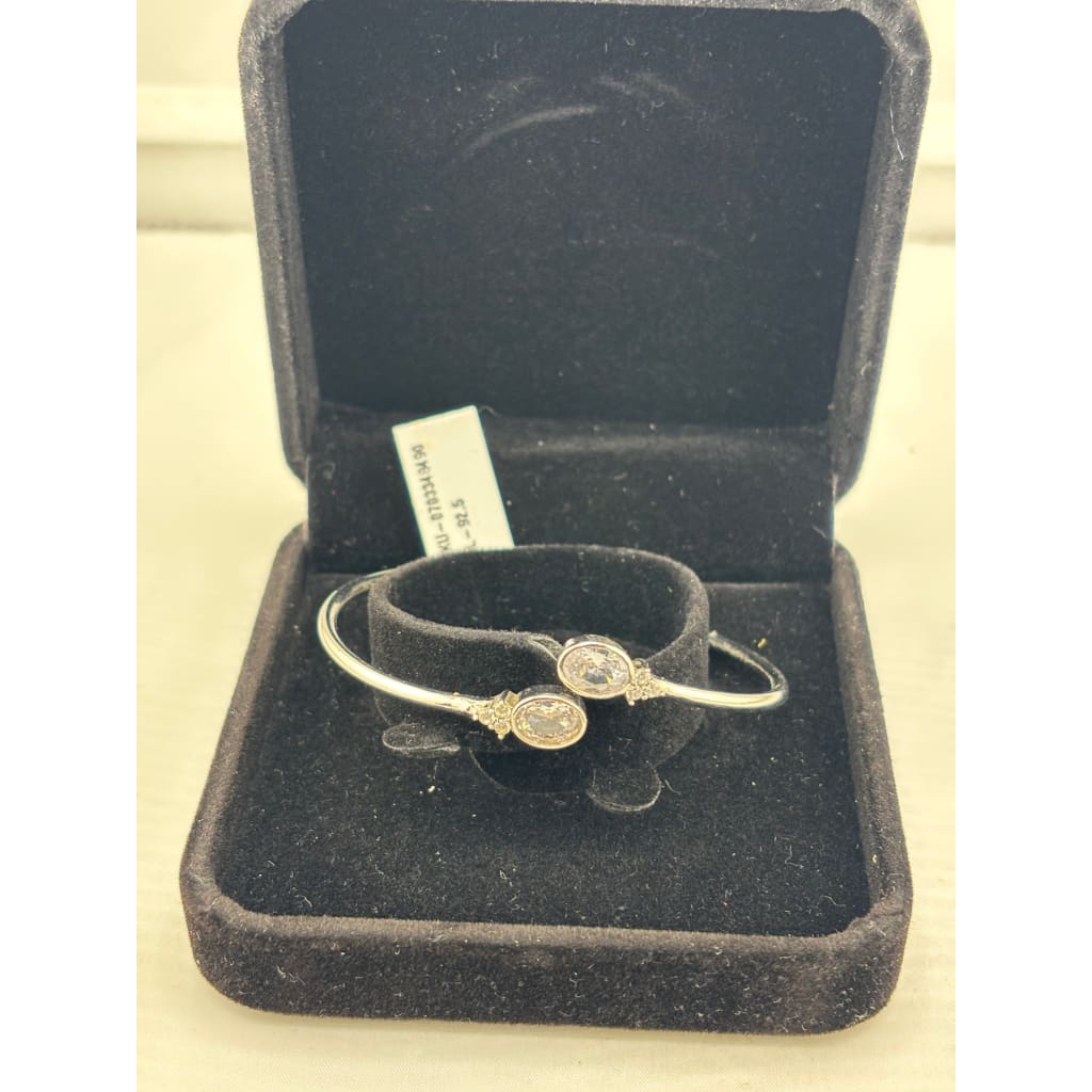 925 Sterling Silver Oval CZ Women’s Bracelet | 6g