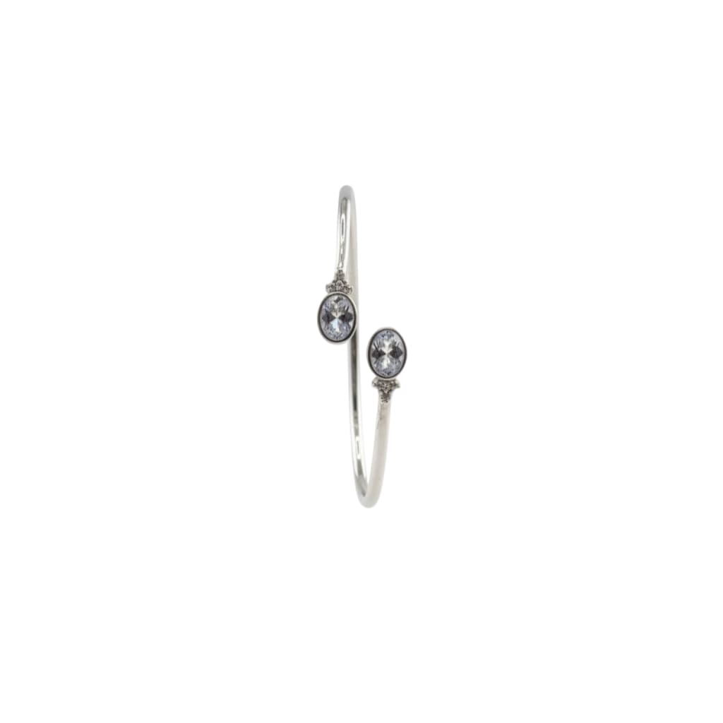 925 Sterling Silver Oval CZ Women’s Bracelet | 6g