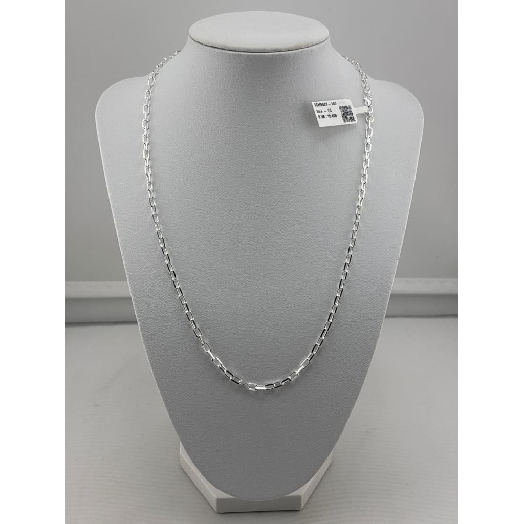 925 Sterling Silver Paperclip Chain Necklace – Minimalist