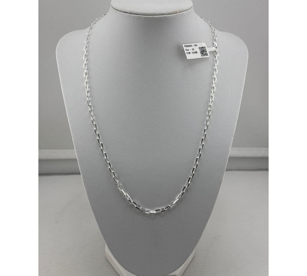 925 Sterling Silver Paperclip Chain Necklace – Minimalist
